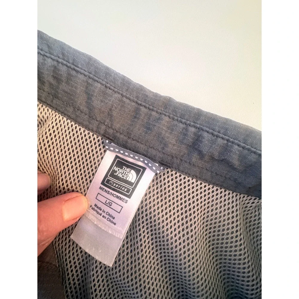 The North Face Mens A5‎ Series Long Sleeve Button Up Shirt Gray Large Venting